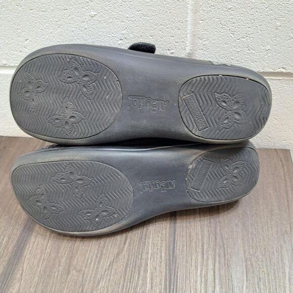 ALEGRIA Joleen Navy Swish Clog. Casual Slip On Floral Shoes Women's Size 10.5M - Picture 7 of 9